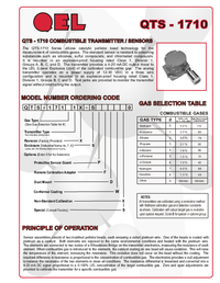Thumbnail of document Data Sheet - QTS-1710 Series Combustible Gas Transmitter/Sensors